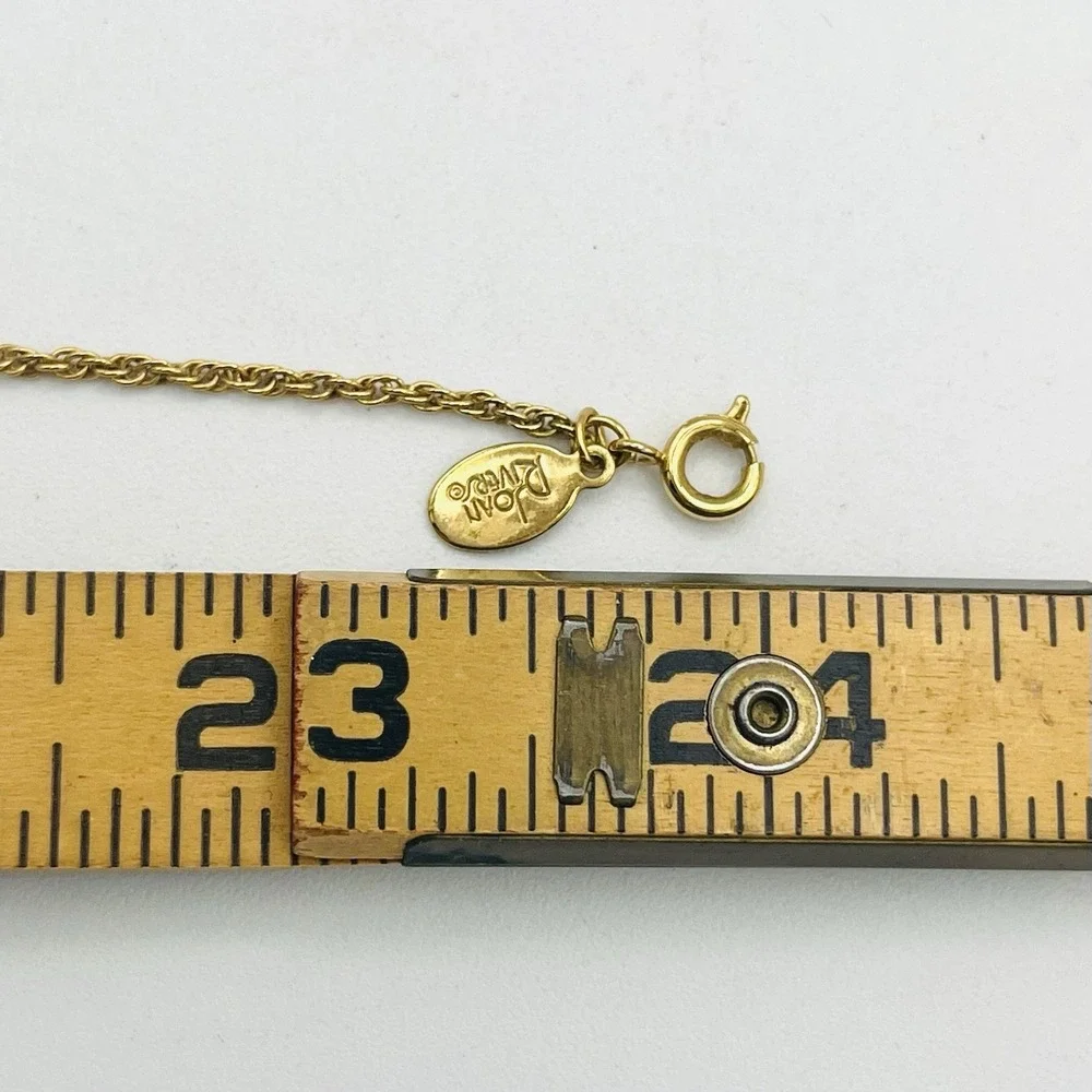 Vintage Joan Rivers Two Heart Necklace Slide Pendant Gold Crystal Earrings Chain